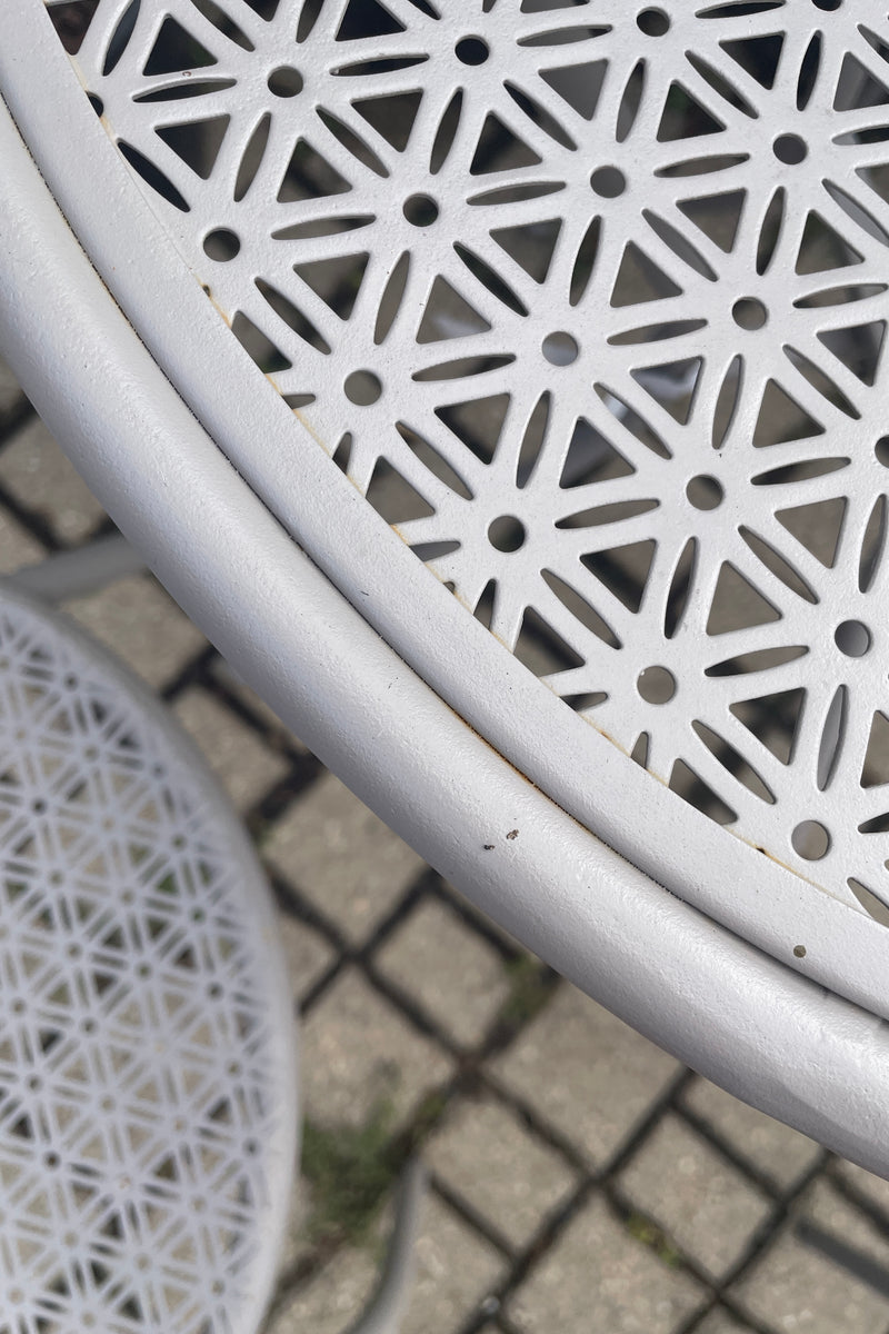 Detail of the Gray Bistro table at Sprout Home