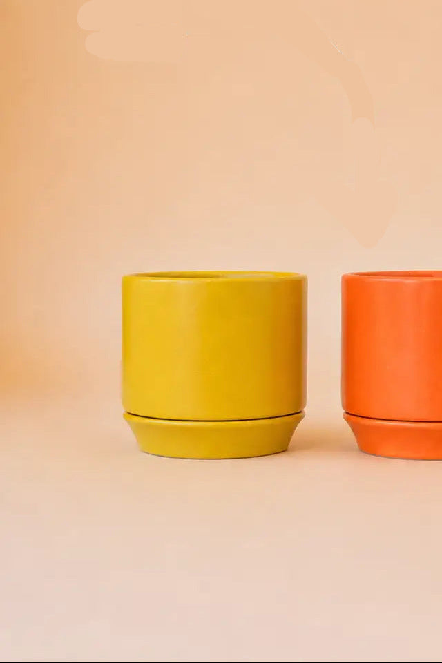 Parker Planter Palm Speckle with Trivet 3" ©Jungle Club