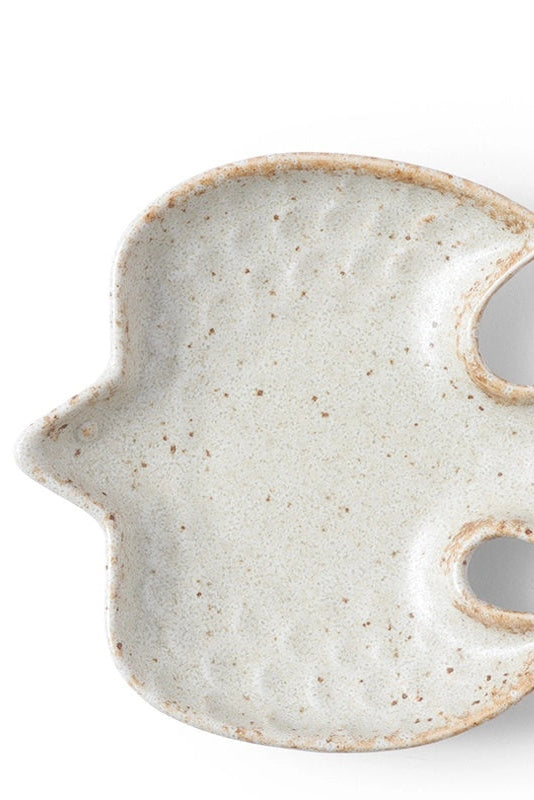 Ceramic fish-shaped dish on a white background ©Miya Company