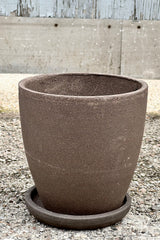 Lara Carob planter medium viewed from topside in. 