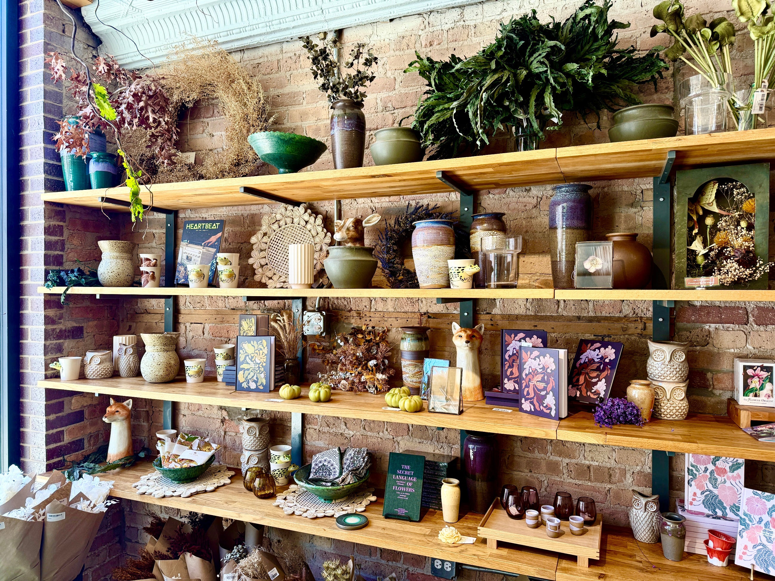 A set of shelves at Sprout Home Floral ©Sprout Home