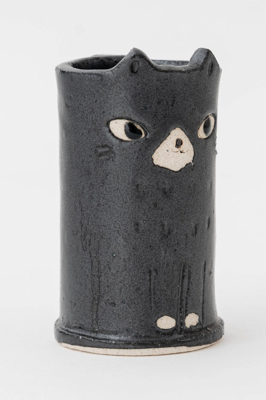 Handmade Ceramic Black Cat Mini Vase ©Great Zakka