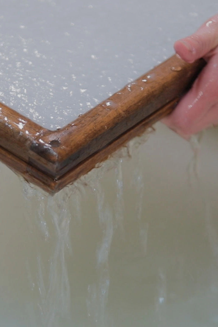 hand process of making paper ©Sustainable Paper+Craft