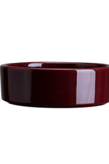 burgundy glazed Hoff saucer by Bergs Potter.