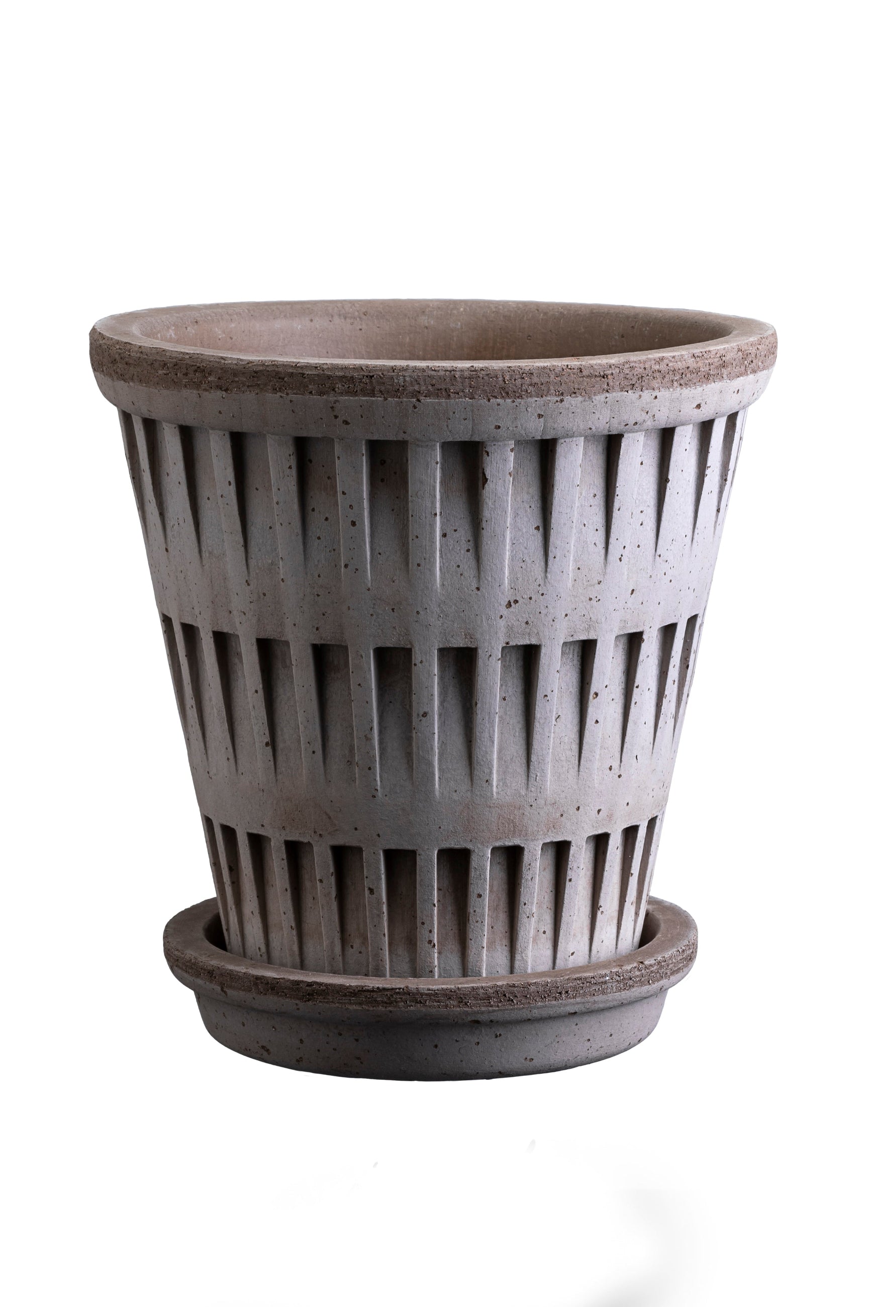Pantheon pot by bergs in gray on a white background ©Bergs Potter