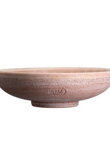 A close up of a Raw ada Bowl empty and on a white background showing the Bergs stamp