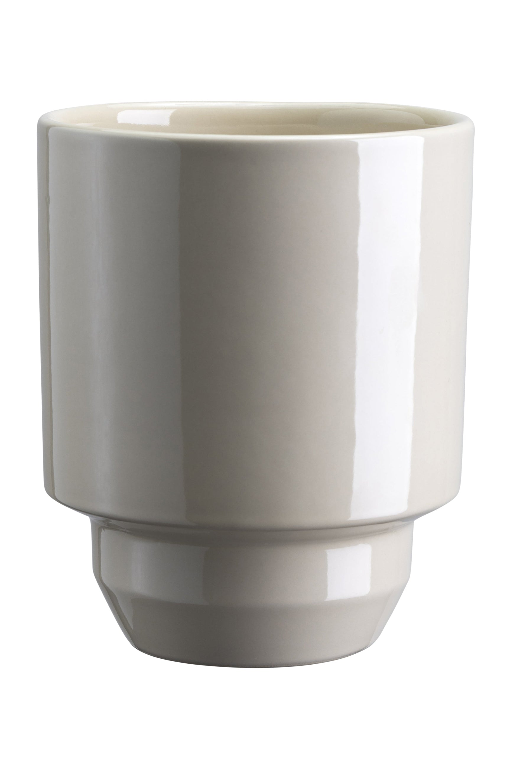 Sandstone Hoff ceramic planter top part on a white background ©Bergs Potter