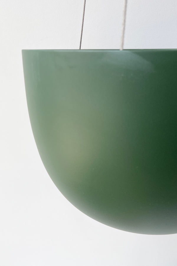 A close of of the matte green finish of a Clifton Pot
