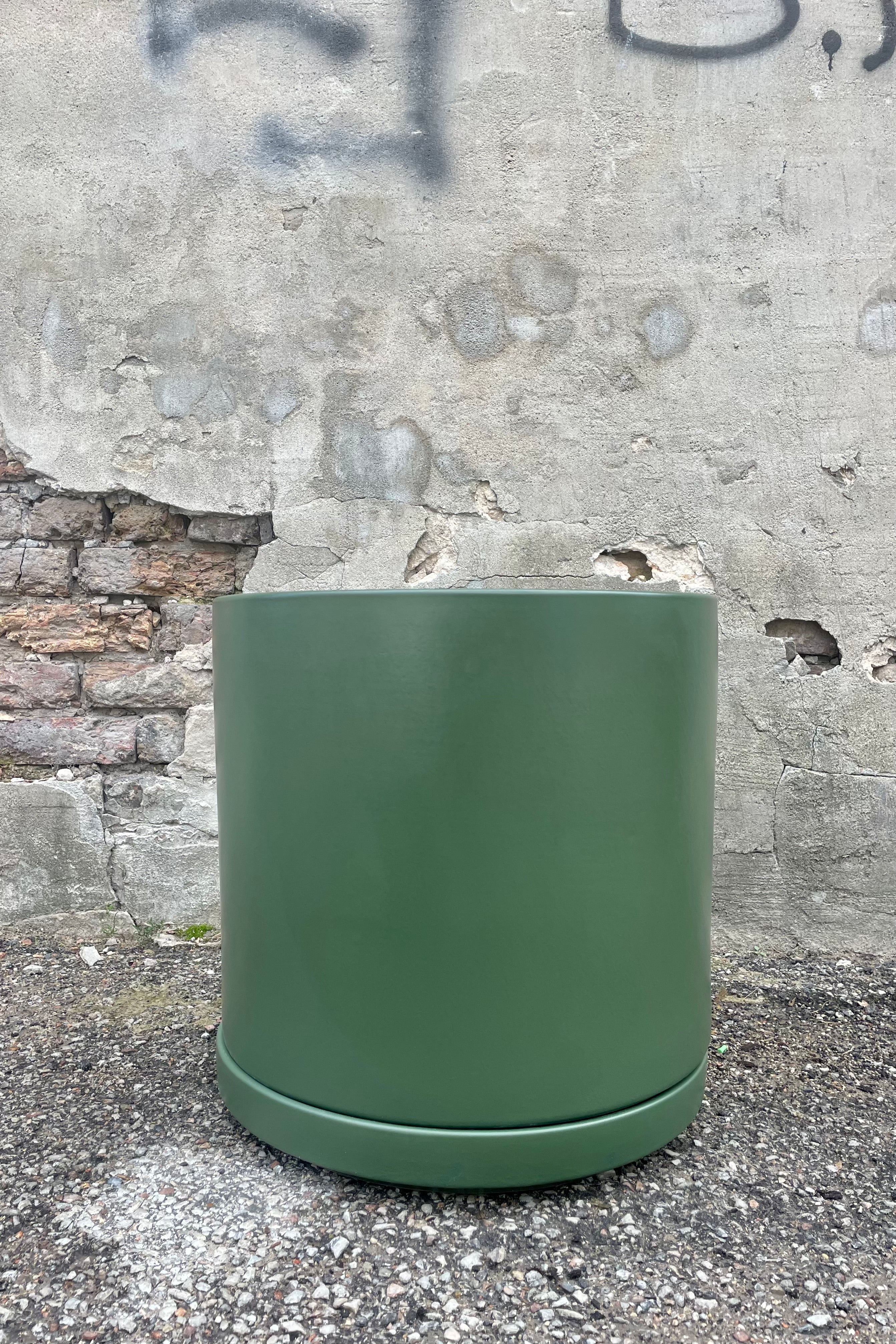 Solid Goods 16" Cylinder w/ Saucer Forest Green