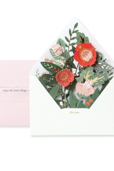 Floral Pop up envelope by Up with Paper