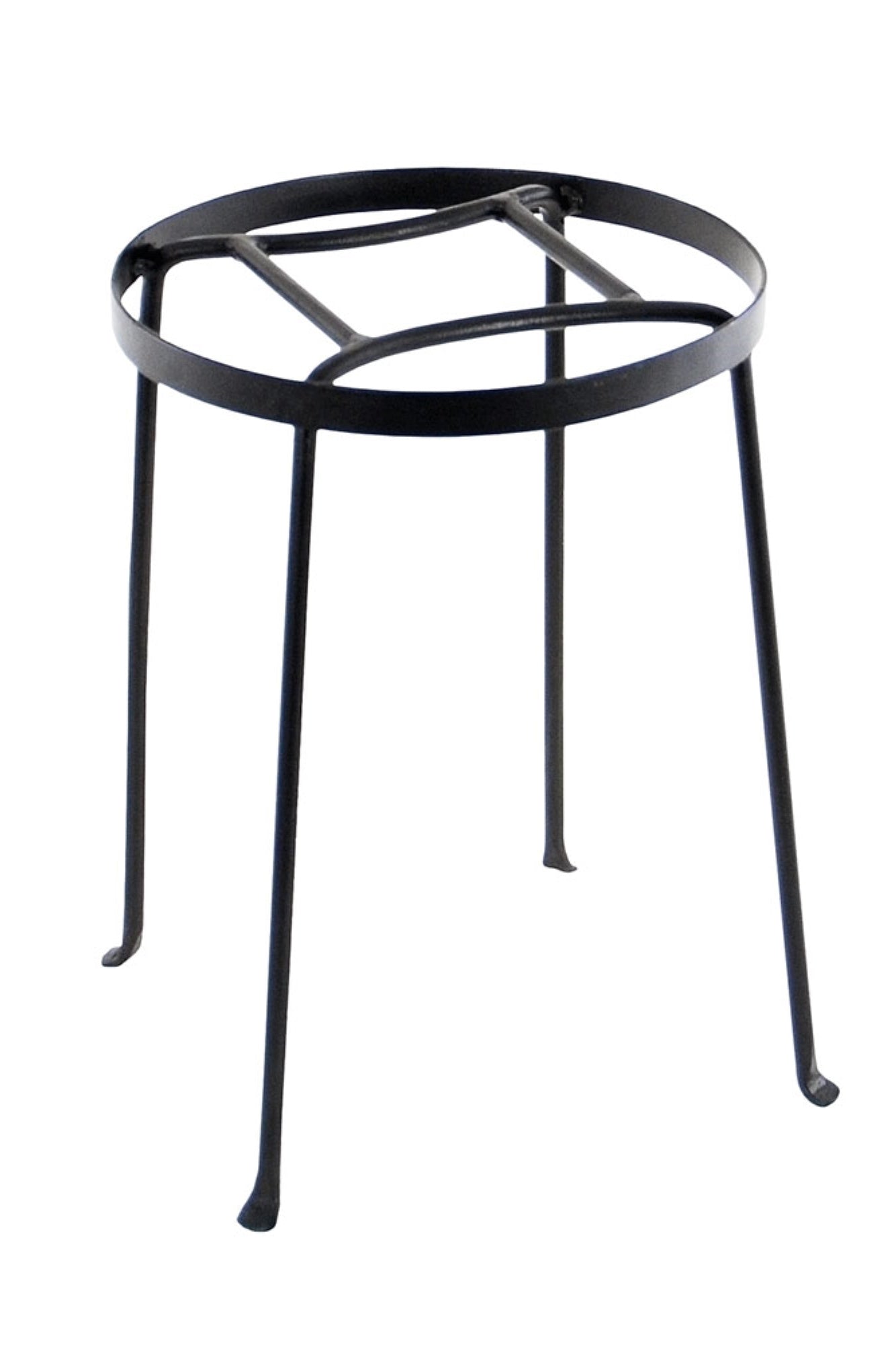 Black metal plant stand on a white background ©Achla Designs