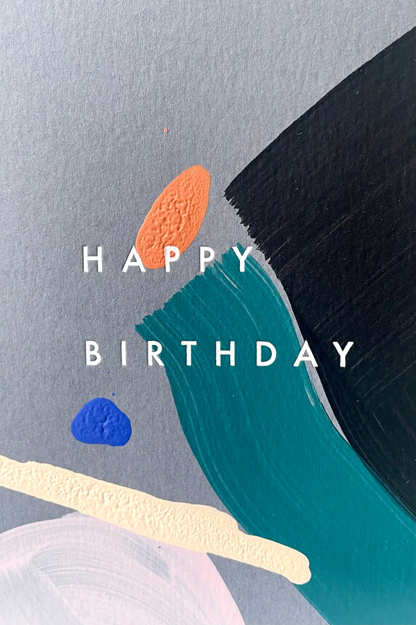 A detailed view of the design on the front of Carlton Birthday Card 