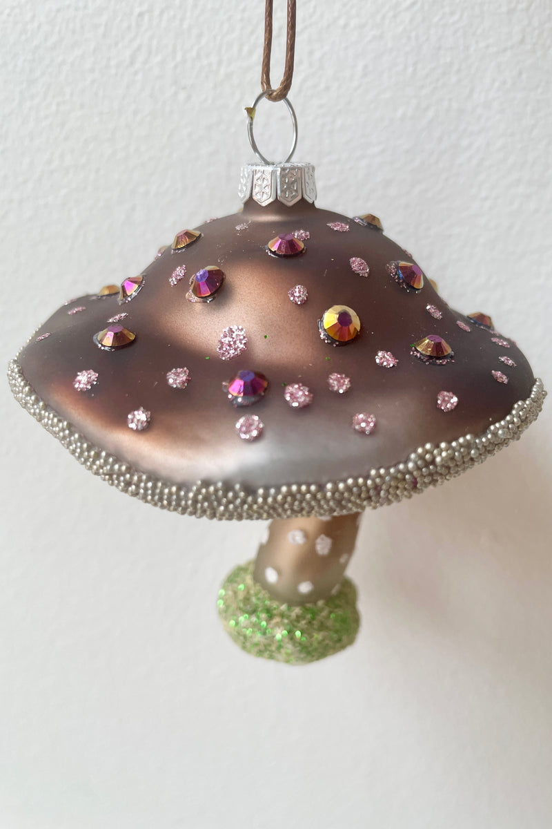 Purple Wooded Glen Mushroom Ornament