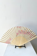 The White and Pink cherry blossom silk fan at Sprout Home. 