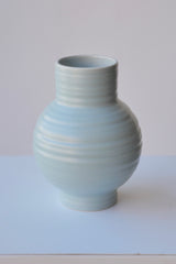 Essential Sky ceramic vase by Hawkins viewed from top side.