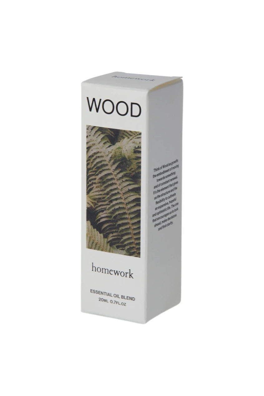 Wood essential oil packaging by Homework