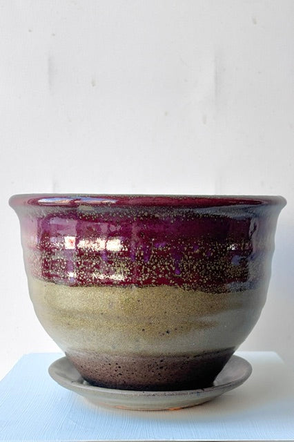 Planter Moss & Lilac Glaze 4"