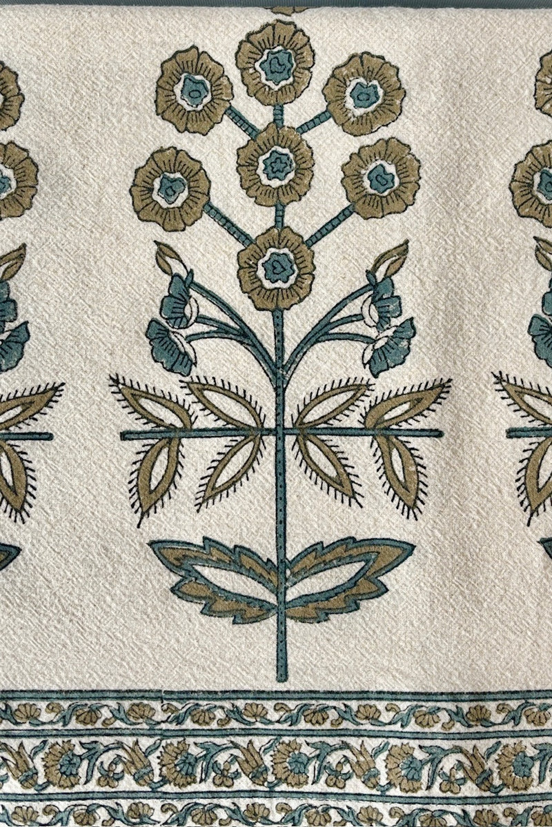 Detail of floral motif on table runner