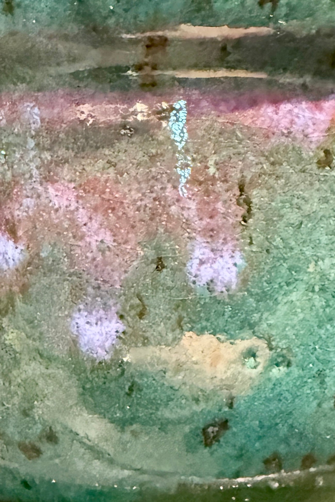 Close-up of a Jade with Lilac Glazed ceramic from Bruning Pottery ©Sprout Home