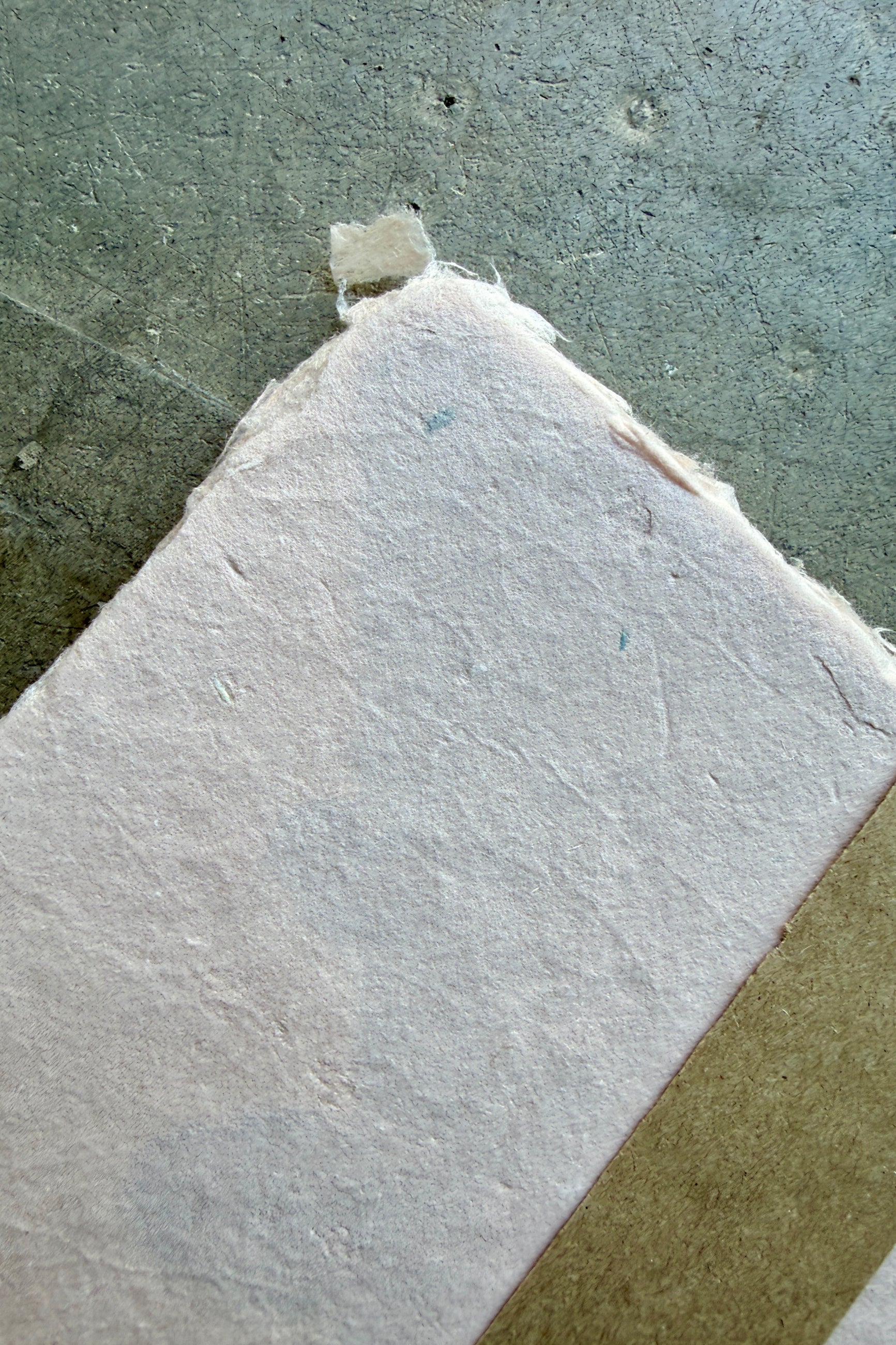 Handmade Blush Paper Sheet Set in 5 x 7" paper by Sustainable Paper + Craft on a textured surface ©Sprout Home