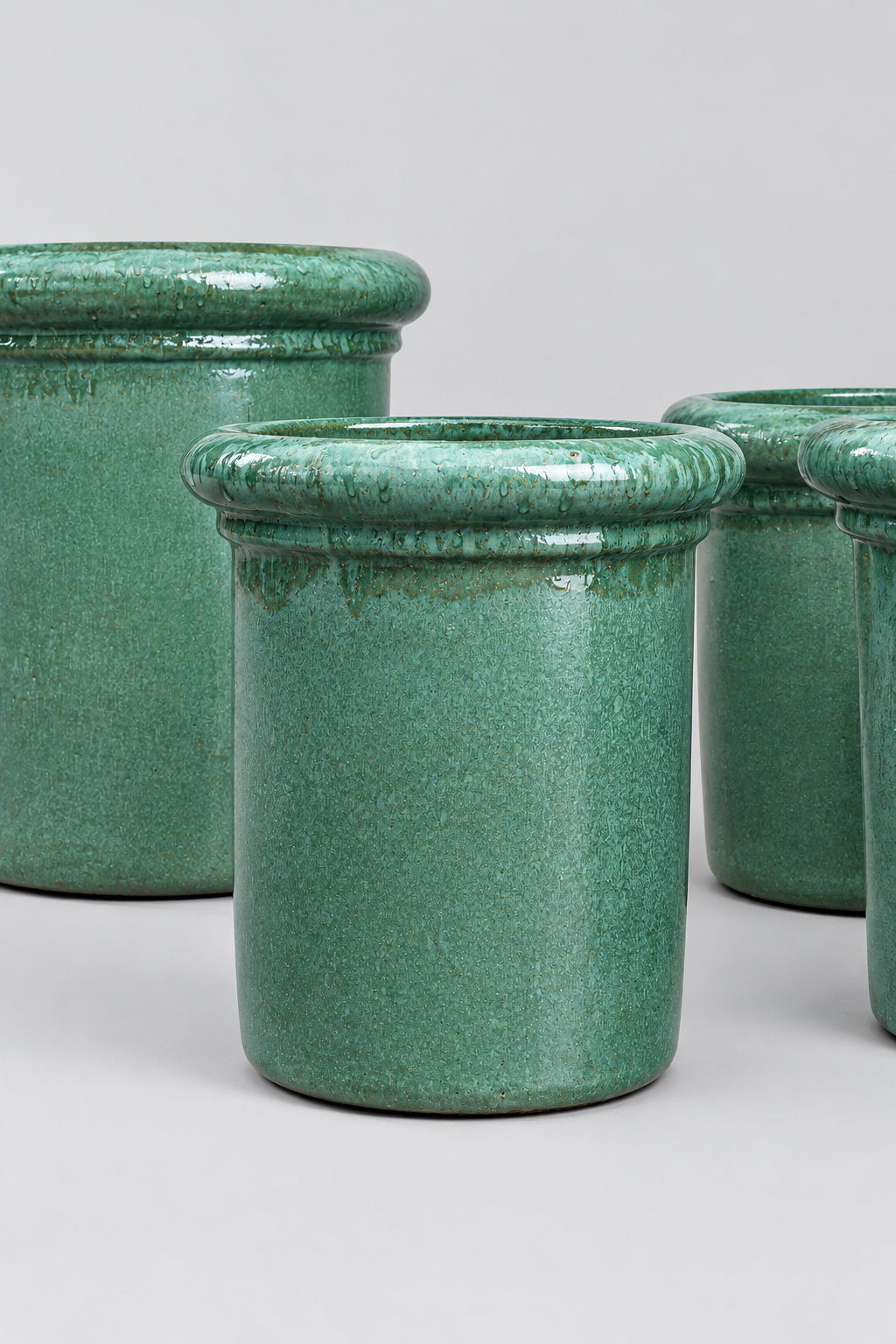 Chubby Rimmed Sage Planters ©Sprout Home