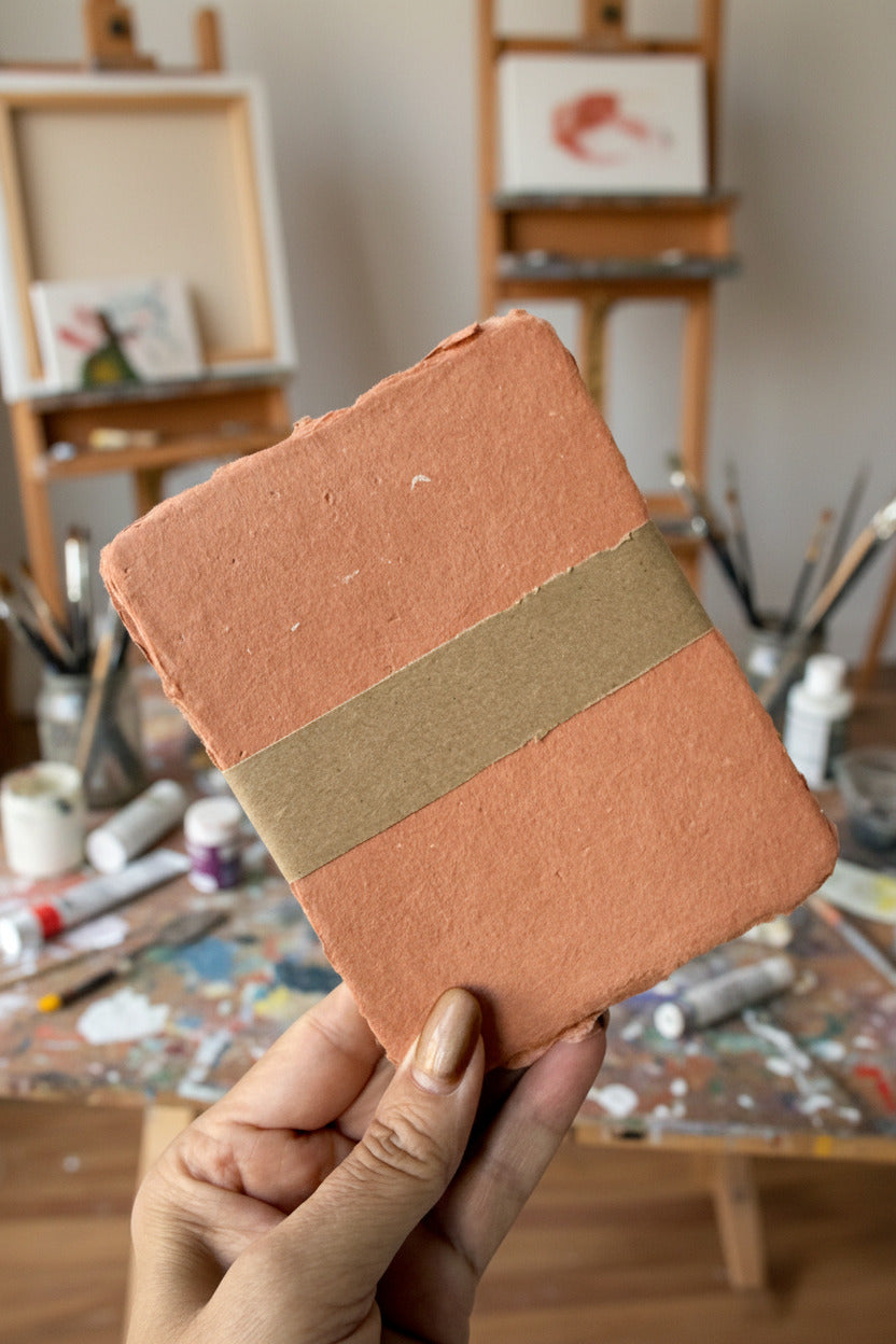 Handmade Terracotta Paper Sheet Set in A2