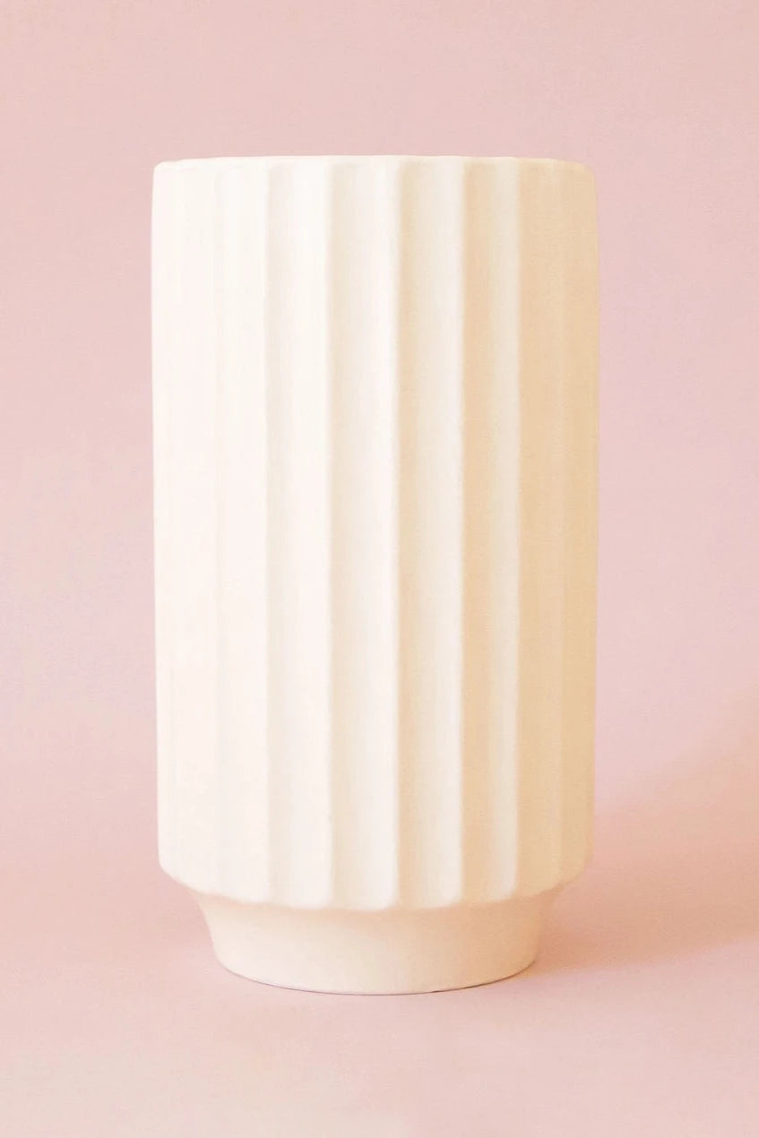 Monroe vase empty against a pink background by Jungle Club