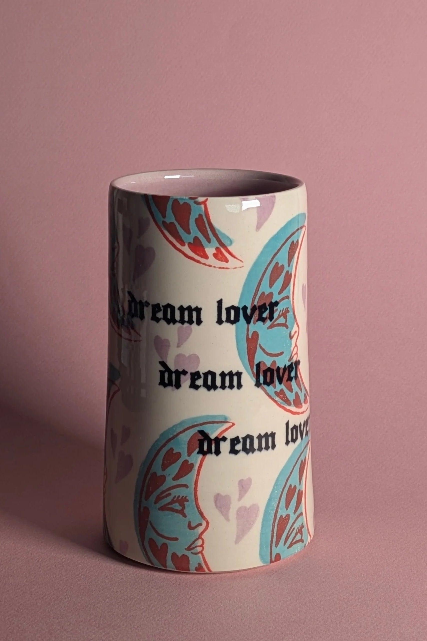 Dream Lover Vase on a mauve background ©City in Bloom Ceramics