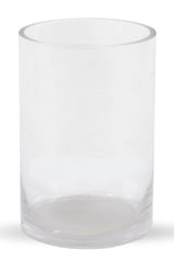 clear glass 6"h x 4" cylinder vase