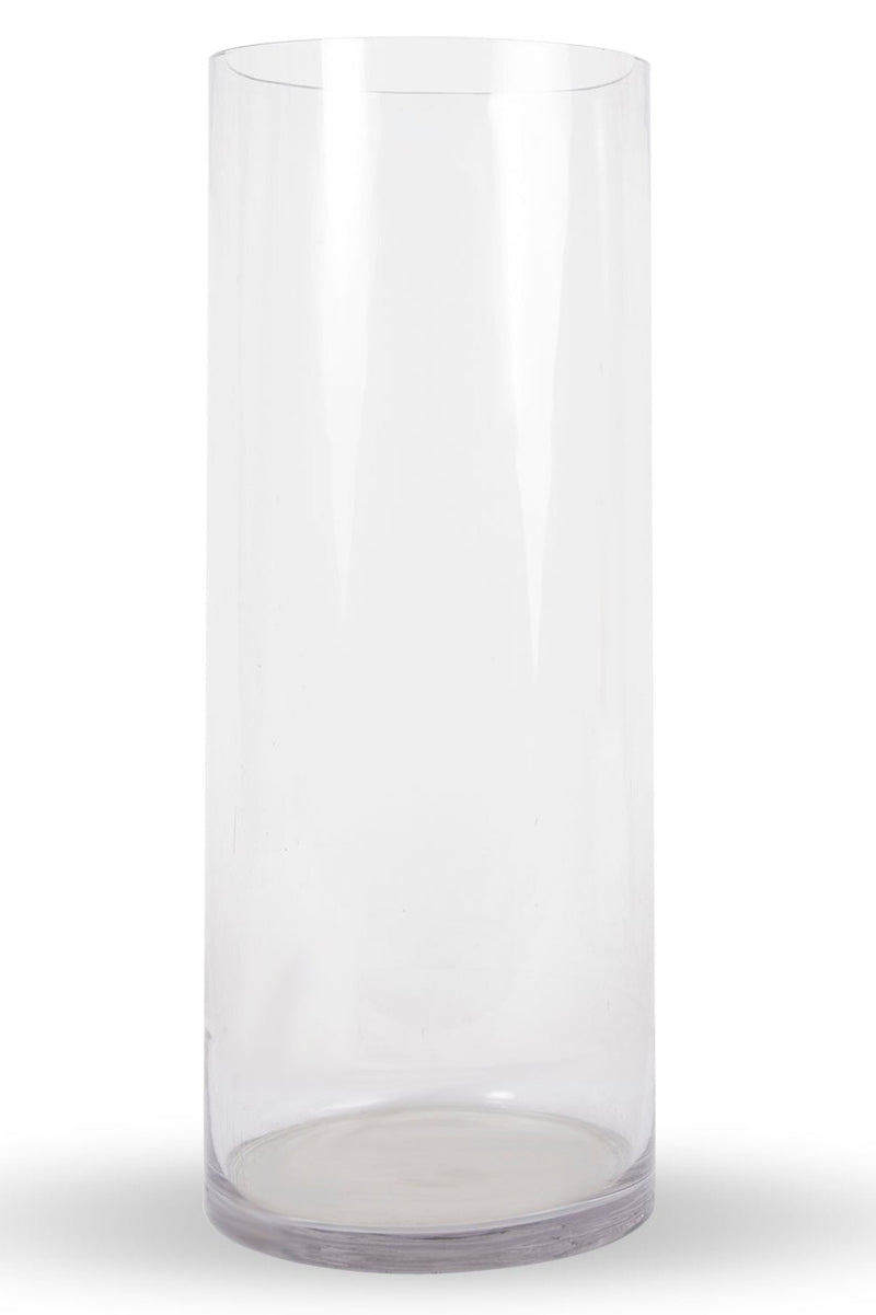 clear glass 8"h x 3" cylinder vase