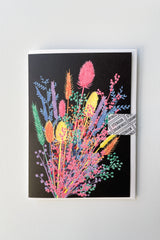 Dried Posy greeting card by Stengun with various rainbow colors