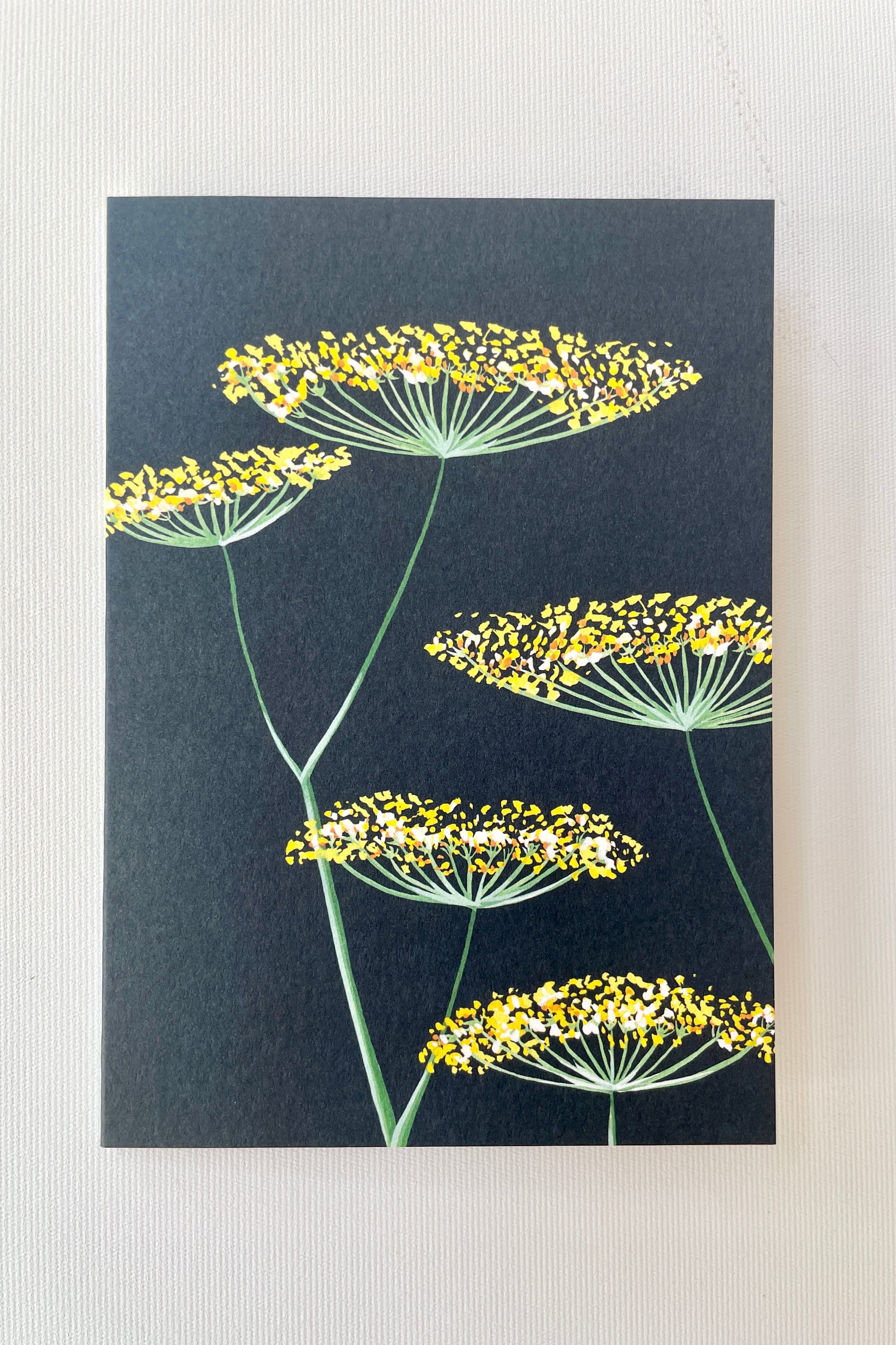 Stengun Fennel on Navy greeting card shown from the front side.