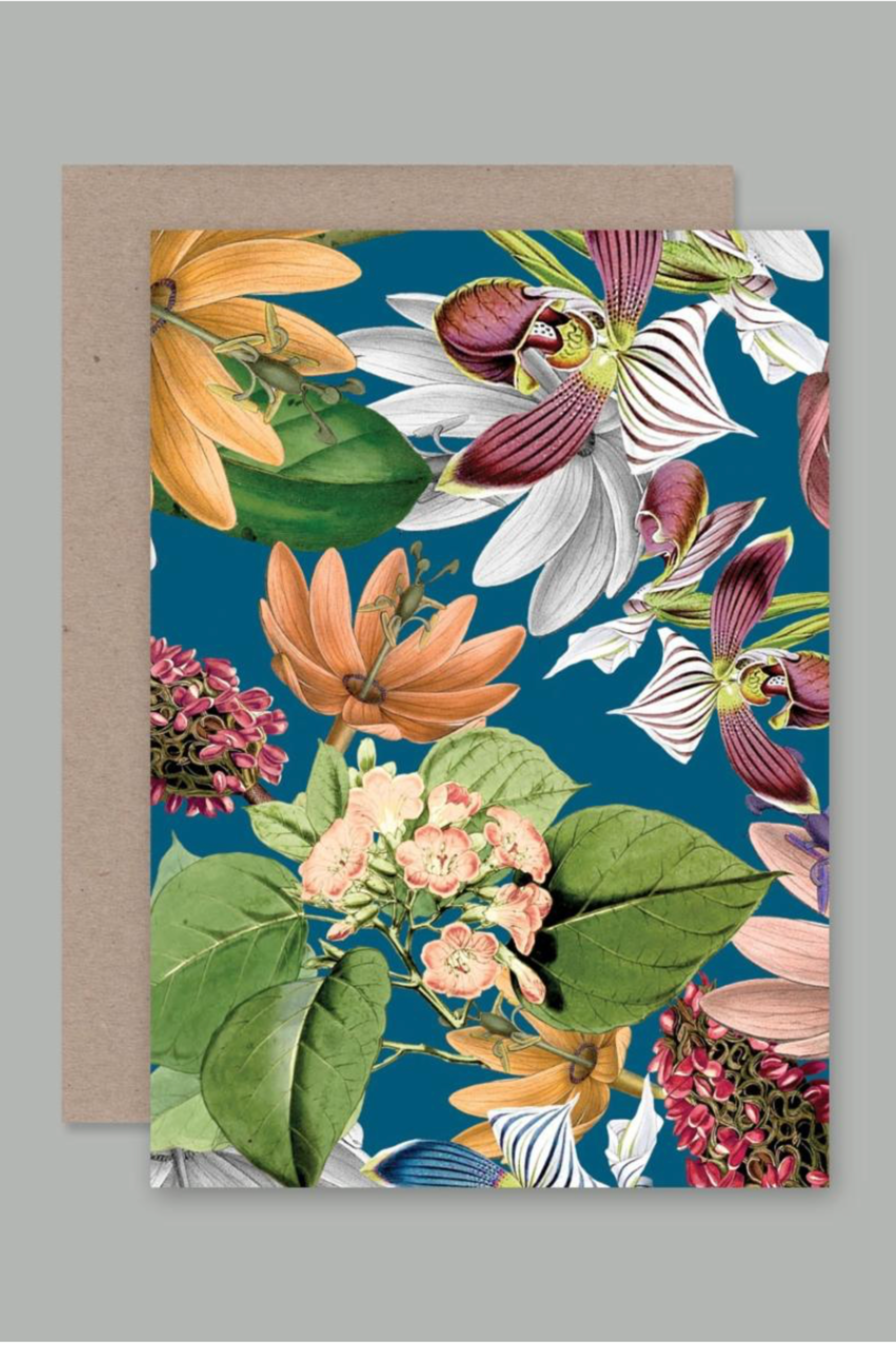 The Jungle card by AHD showing the front with floating floral.