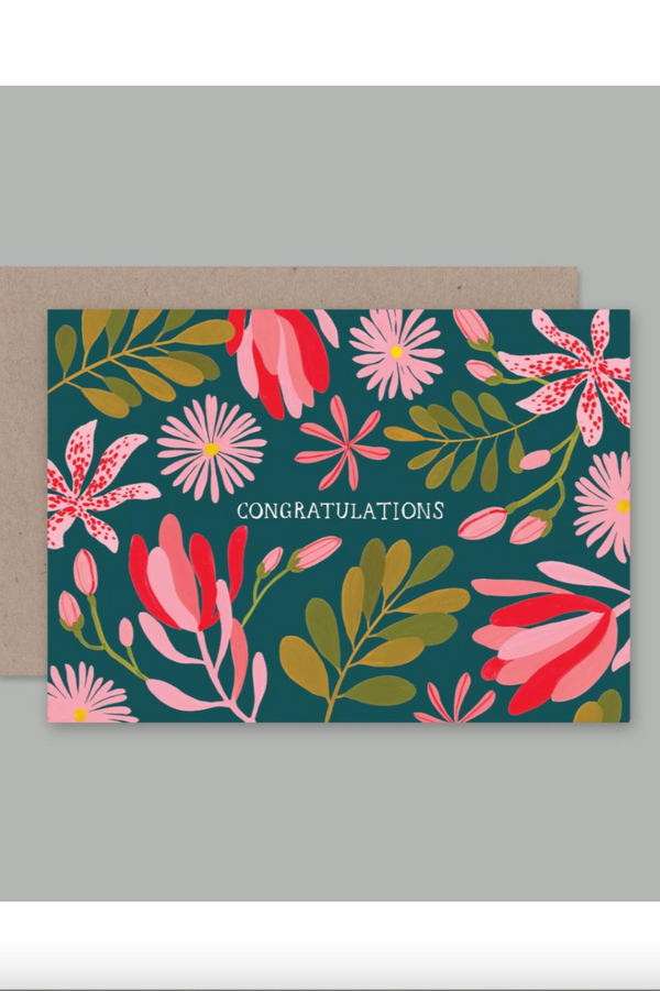 The Congratulations card by AHD with a Kraft envelope inside.