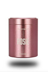 Rosie incense pink tin by Blackbird on a white background