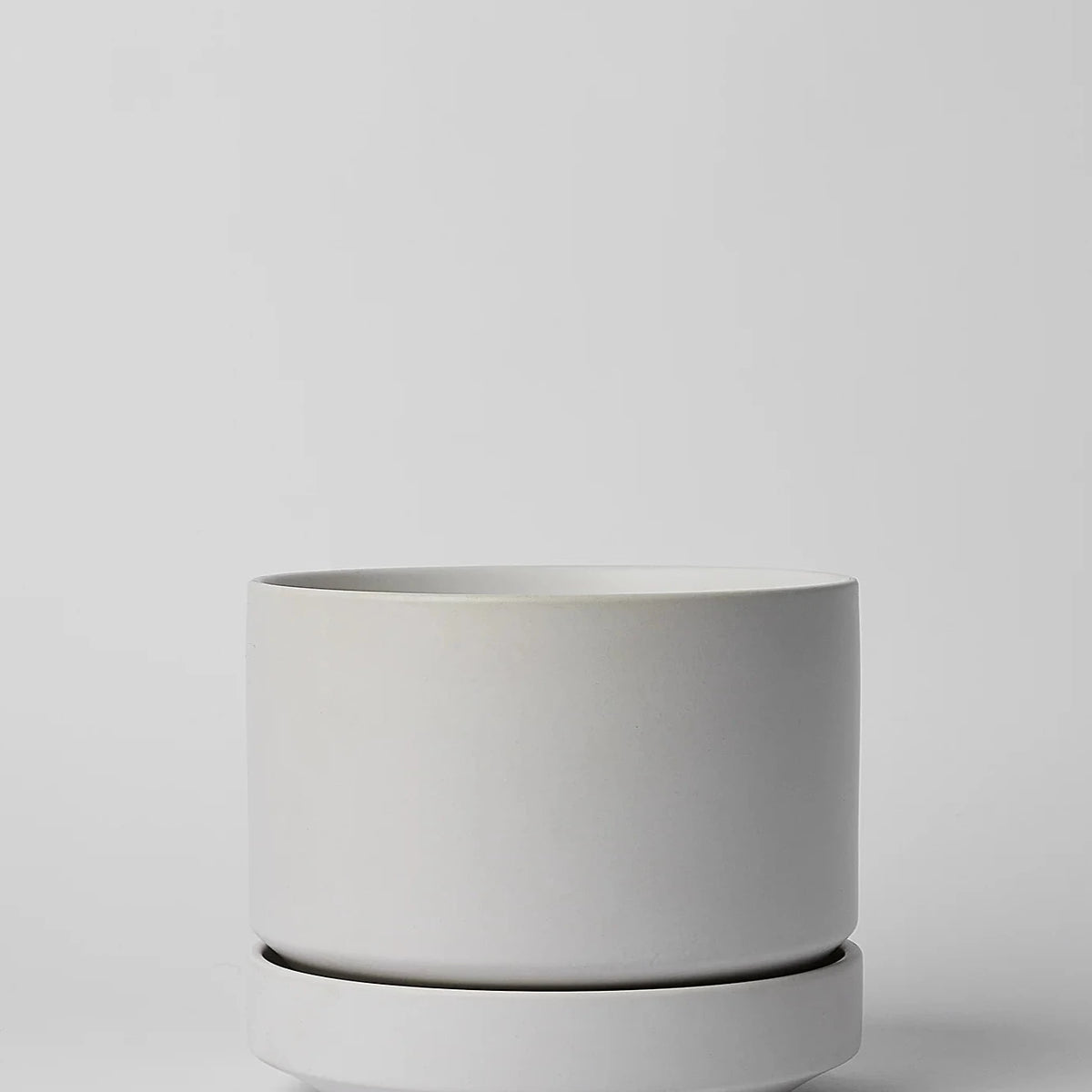 White Round Two Planter - 6-inch