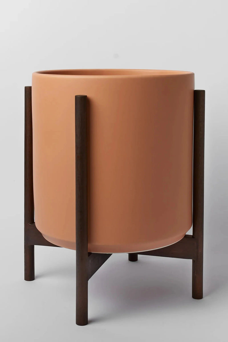 LBE Design The Fourteen Peach cylinder with dark teak stand