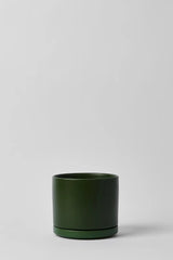 LBE Design Solid Goods Cylinder with Saucer in forest green