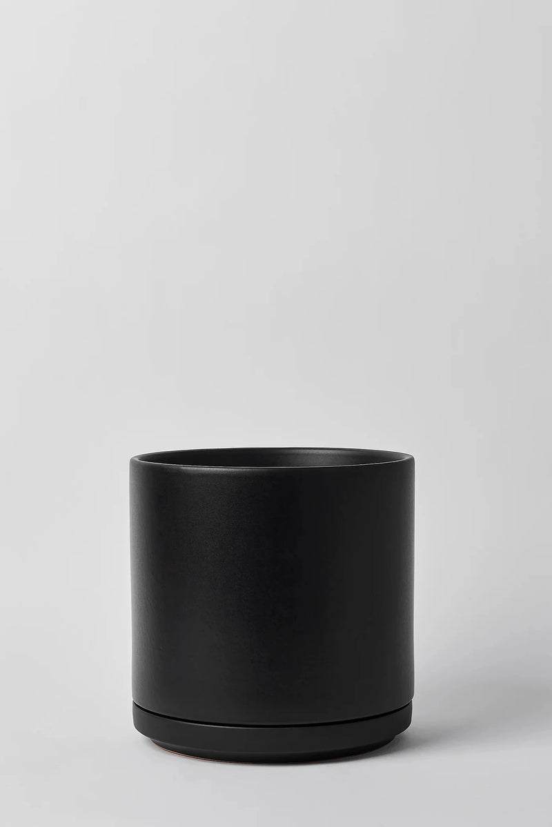 Solid Goods Solid Cylinder and Saucer Black by LBE Designs