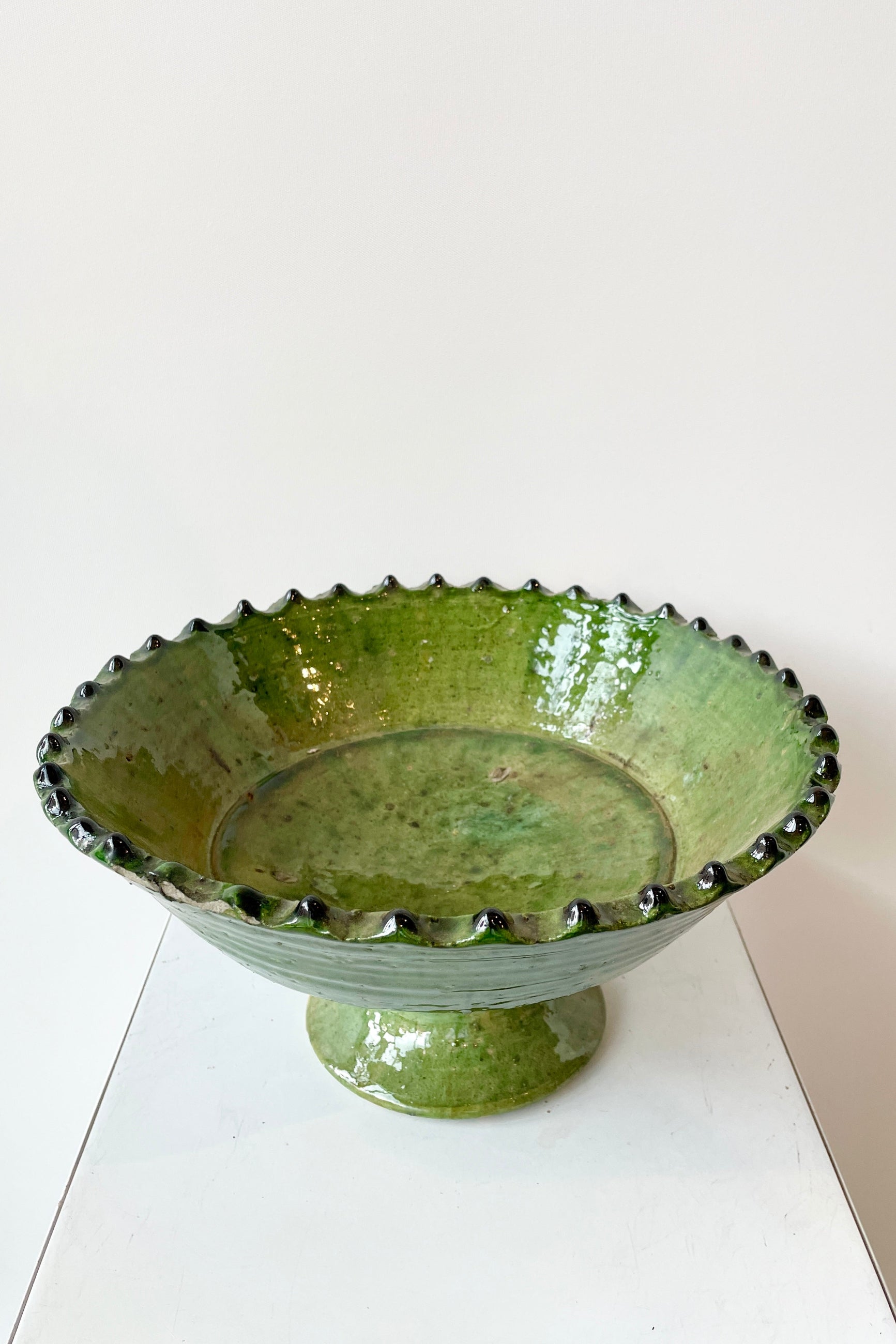 Tamegroute Green compote shown from topside looking in. ©Sprout Home