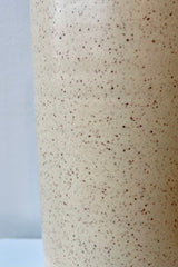 A detail of the glaze on the Jacqueline vase butter speckle.