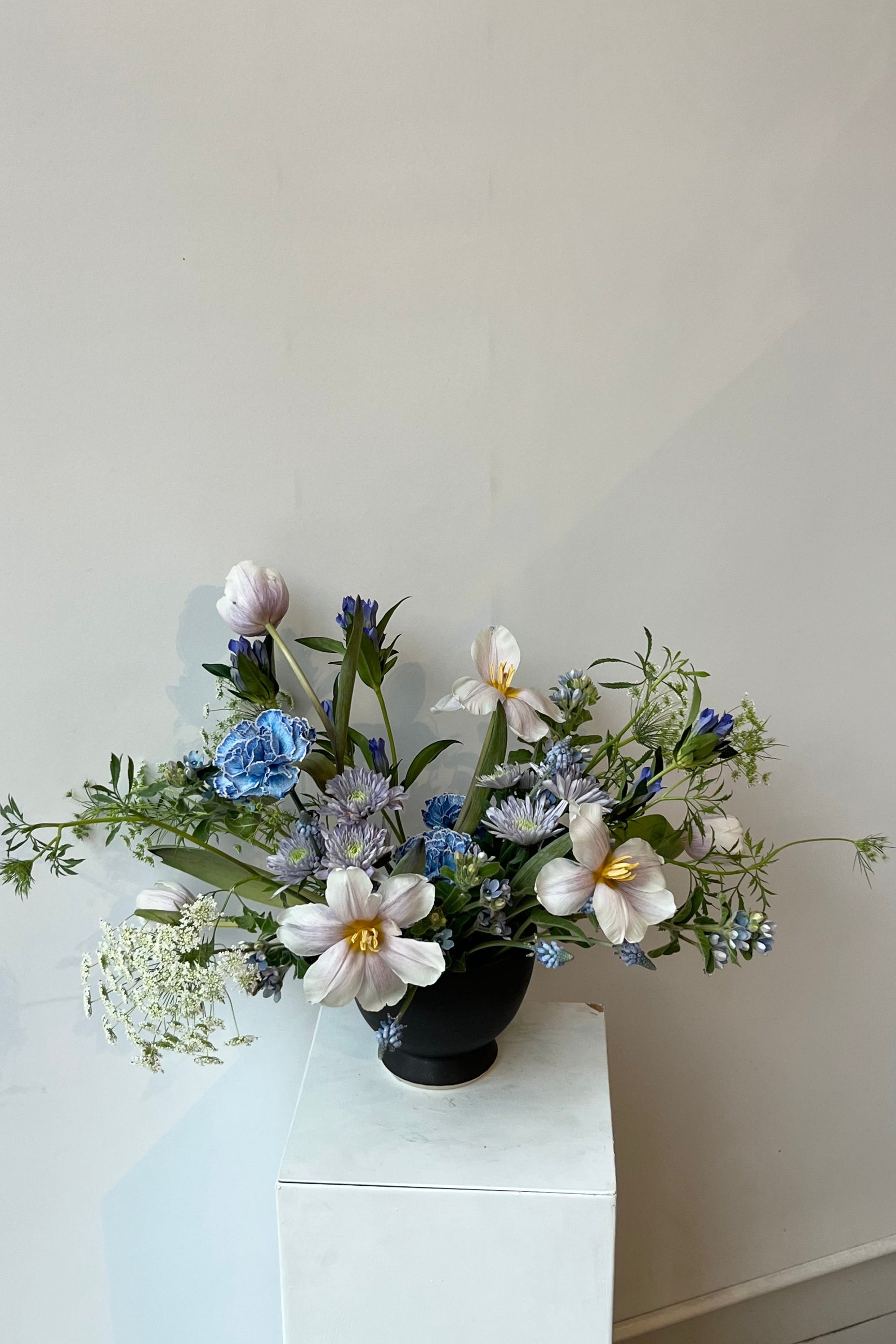 Blue Valentine arrangement with flexed tulips by Sprout Home ©Sprout Home #size_$130
