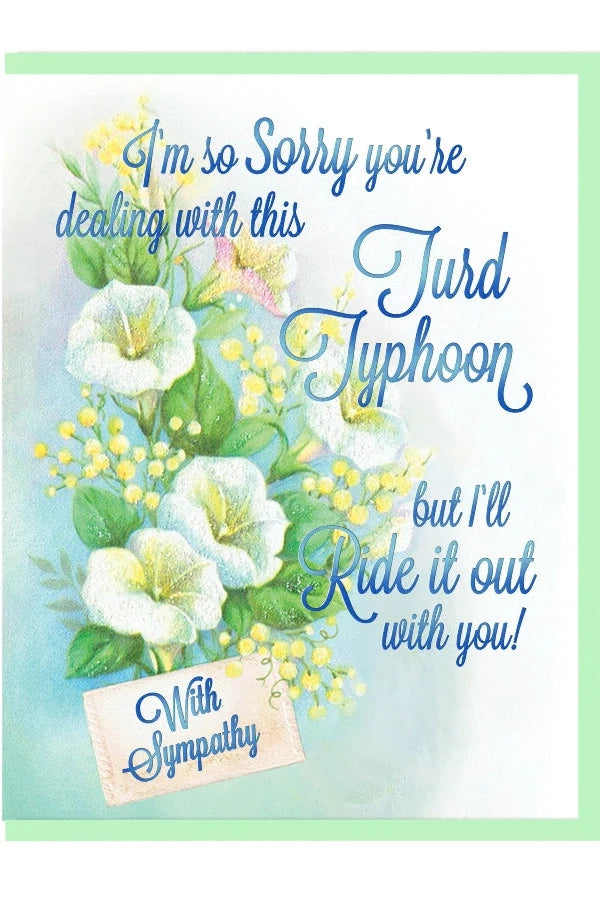 Turd Typhoon card by Smitten Kitten showing the front of the card.