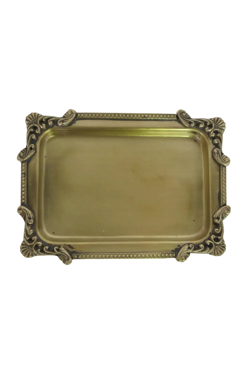 A Victorian brass tray on a white wall ©Blue Ocean Traders