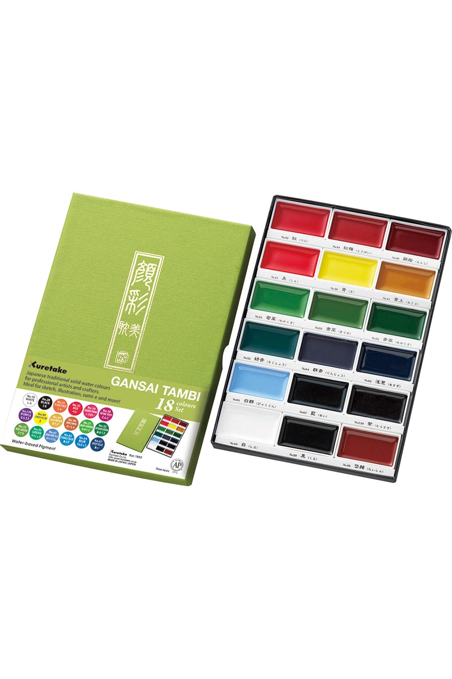 Kuretake® Gansai Tambi Watercolor Pan with 18 colors ©Chartpak