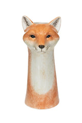 Fox vase viewed from the front showing the fox's face