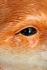 Close up the fox's eye on the Fox Vase