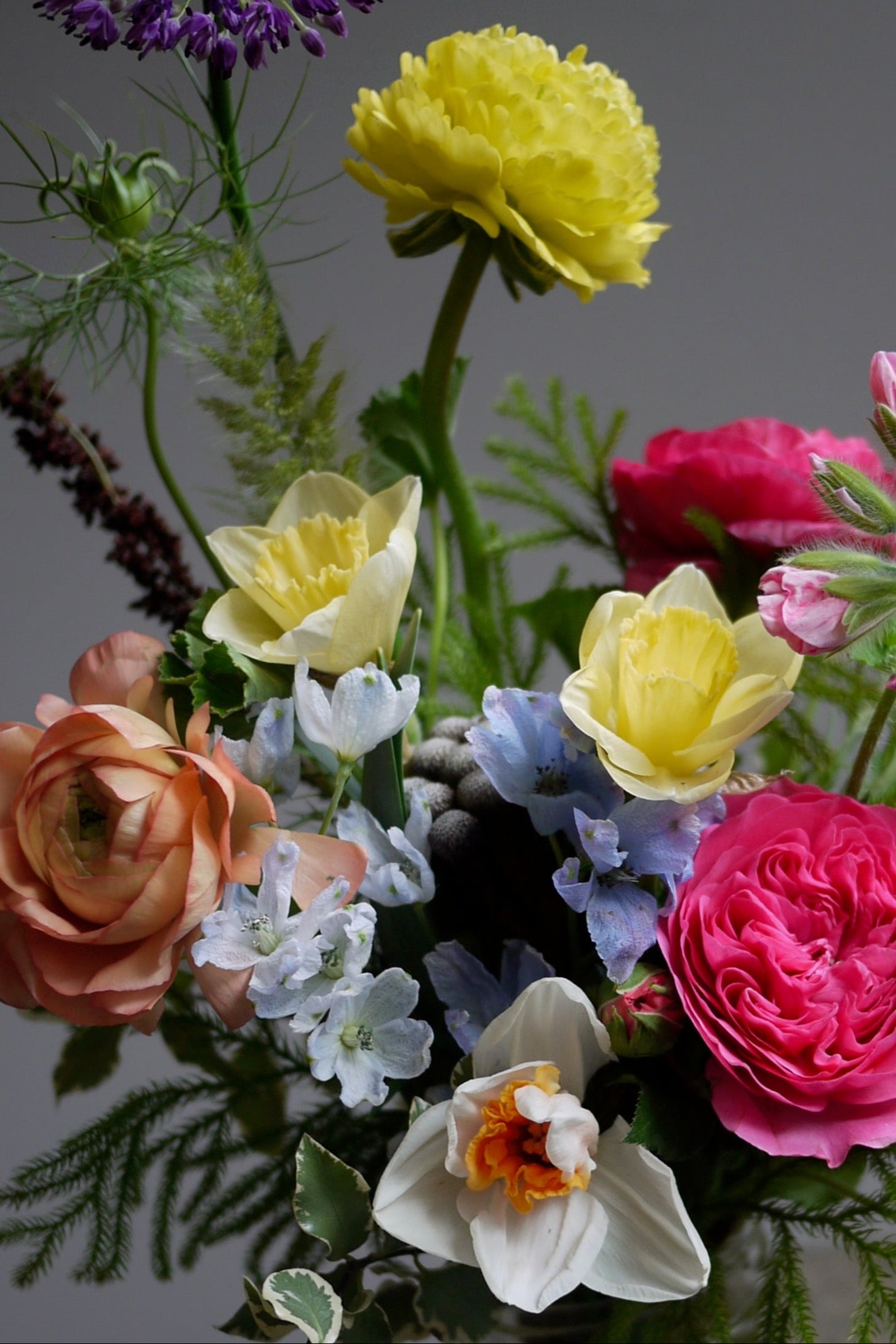 MidDay palette selection for fresh floral arrangements by Sprout Home. Bright flowers and foliage #size_PLP
