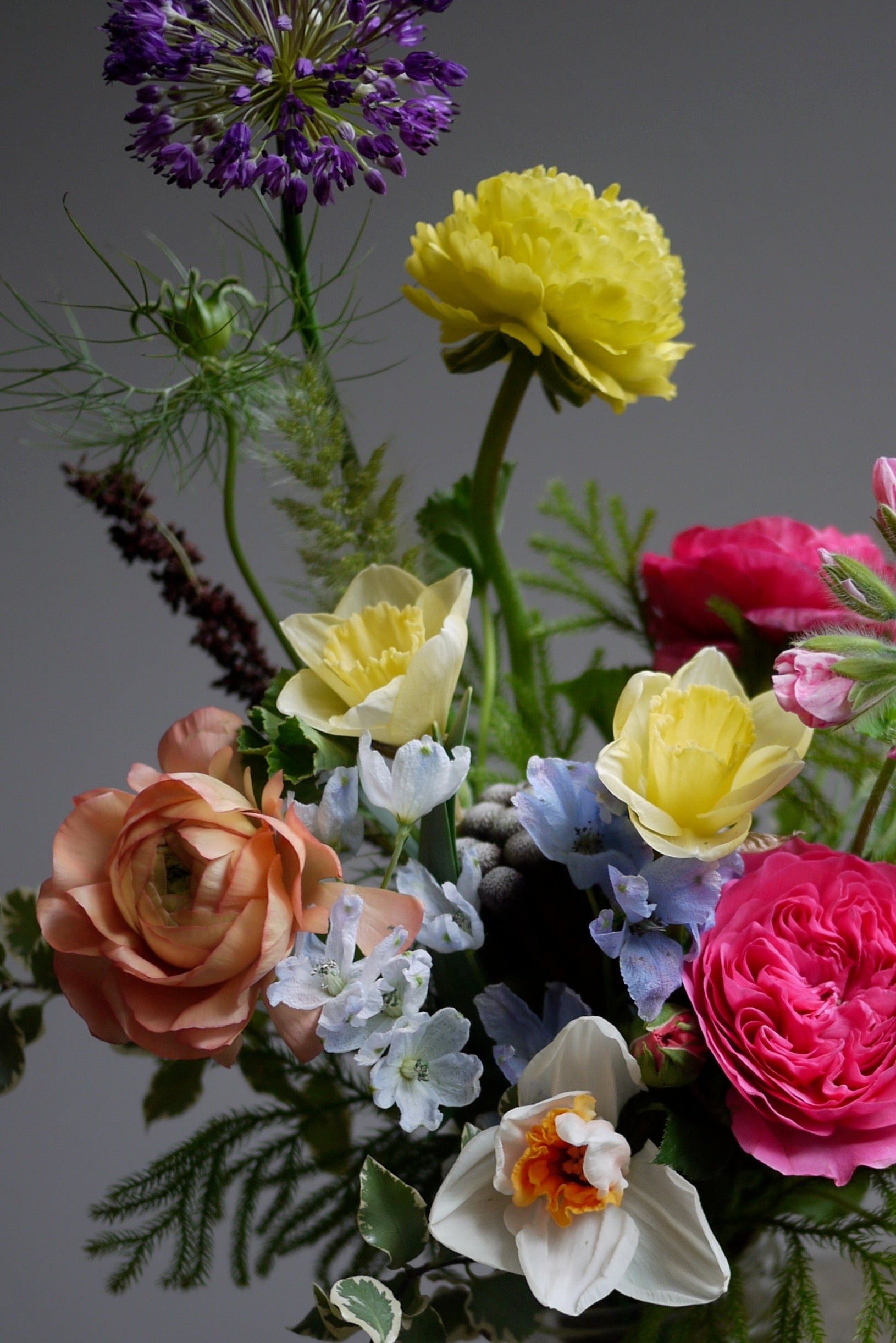 MidDay palette selection for fresh floral arrangements by Sprout Home. Bright flowers and foliage #size_PLP