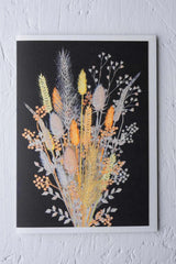 Dried Stems card by Stengun Drawings  against white so that the dried stems on the card stand out. 